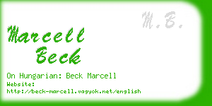 marcell beck business card